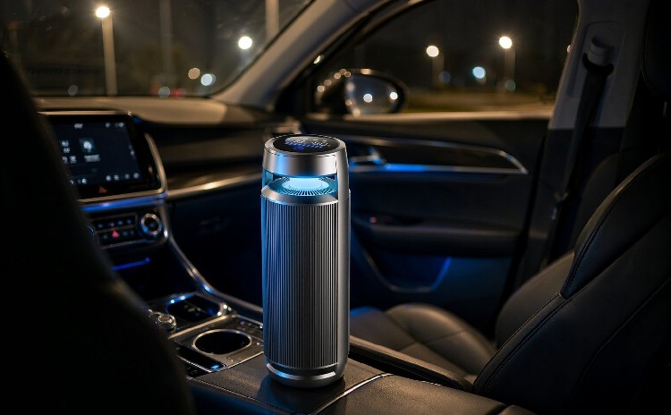 AMC-005 Car Air Purifier | 360° HEPA Ionizer