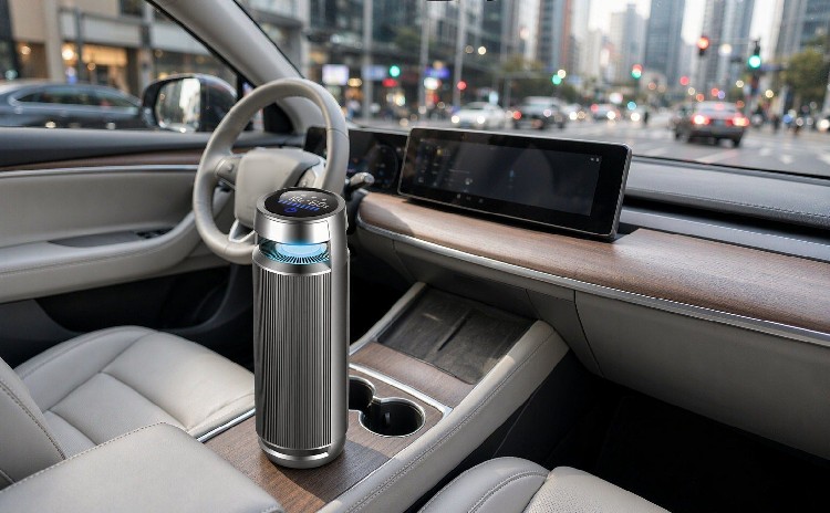 AMC-005 Car Air Purifier | 360° HEPA Ionizer