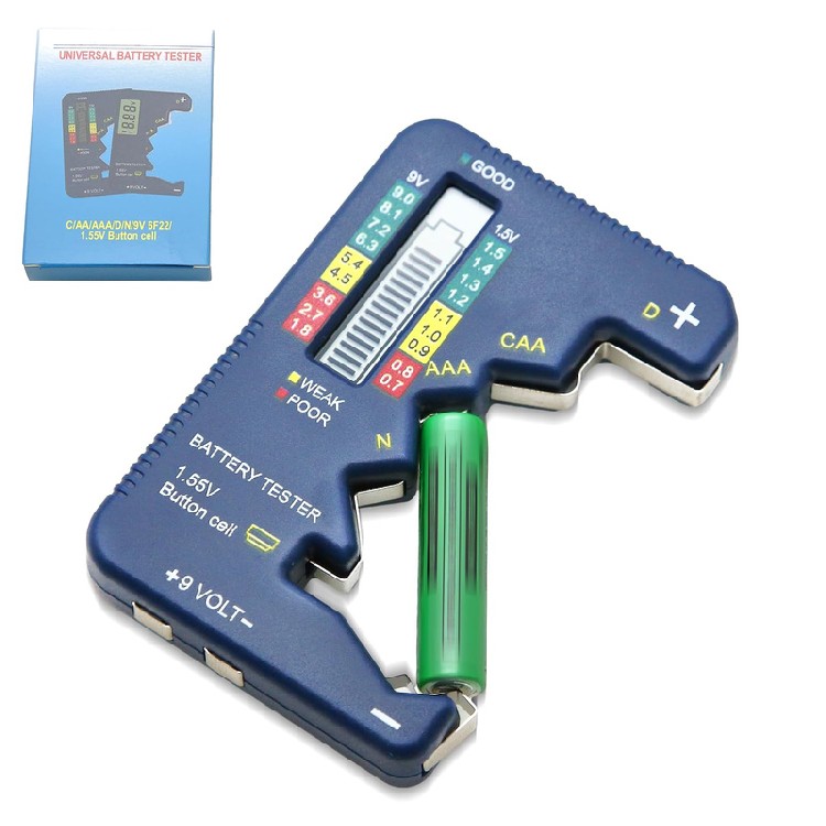 TA001 Battery Tester for 7 Battery Types | LCD Checker